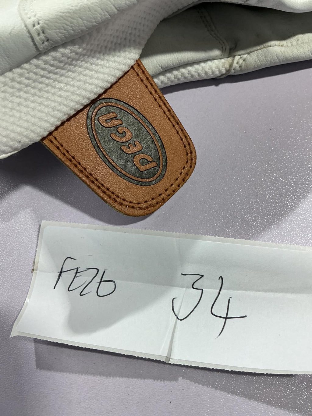 Dega White Cabretta Leather Gloves Size M/L for L/H