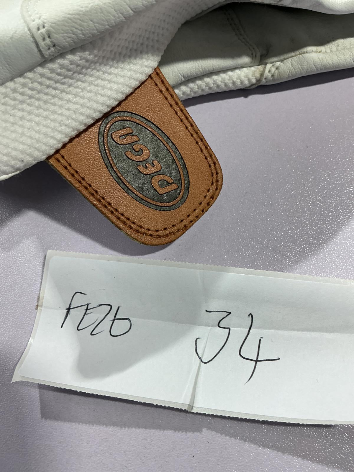 Dega White Cabretta Leather Gloves Size M/L for L/H