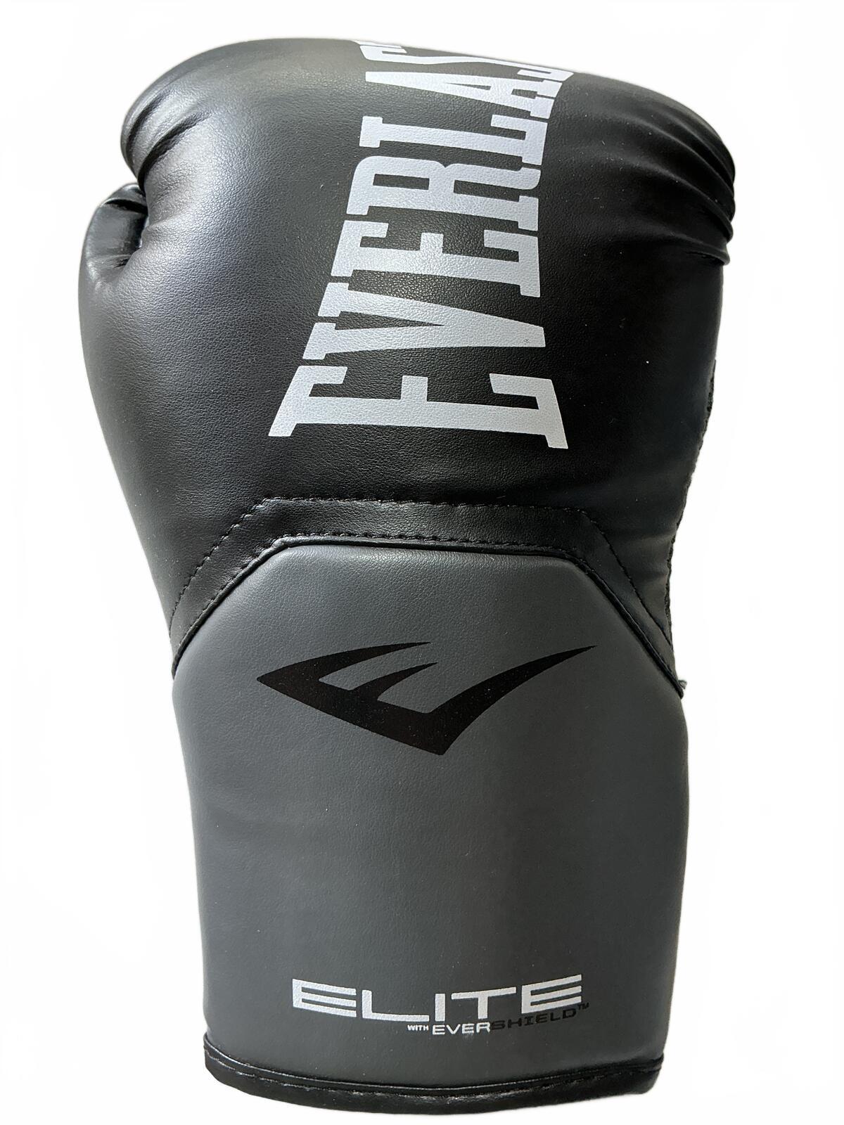 Everlast Elite Boxing Gloves Size 10oz Black and Grey