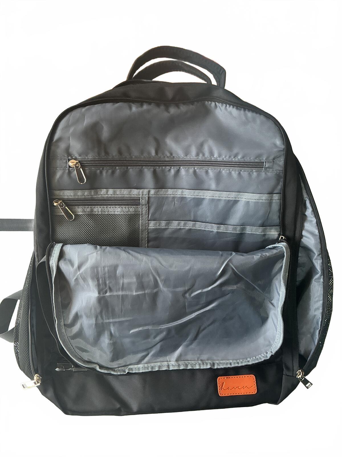 Haven Easyjet carryon Black Backpack with Multiple Compartments 45x36x20