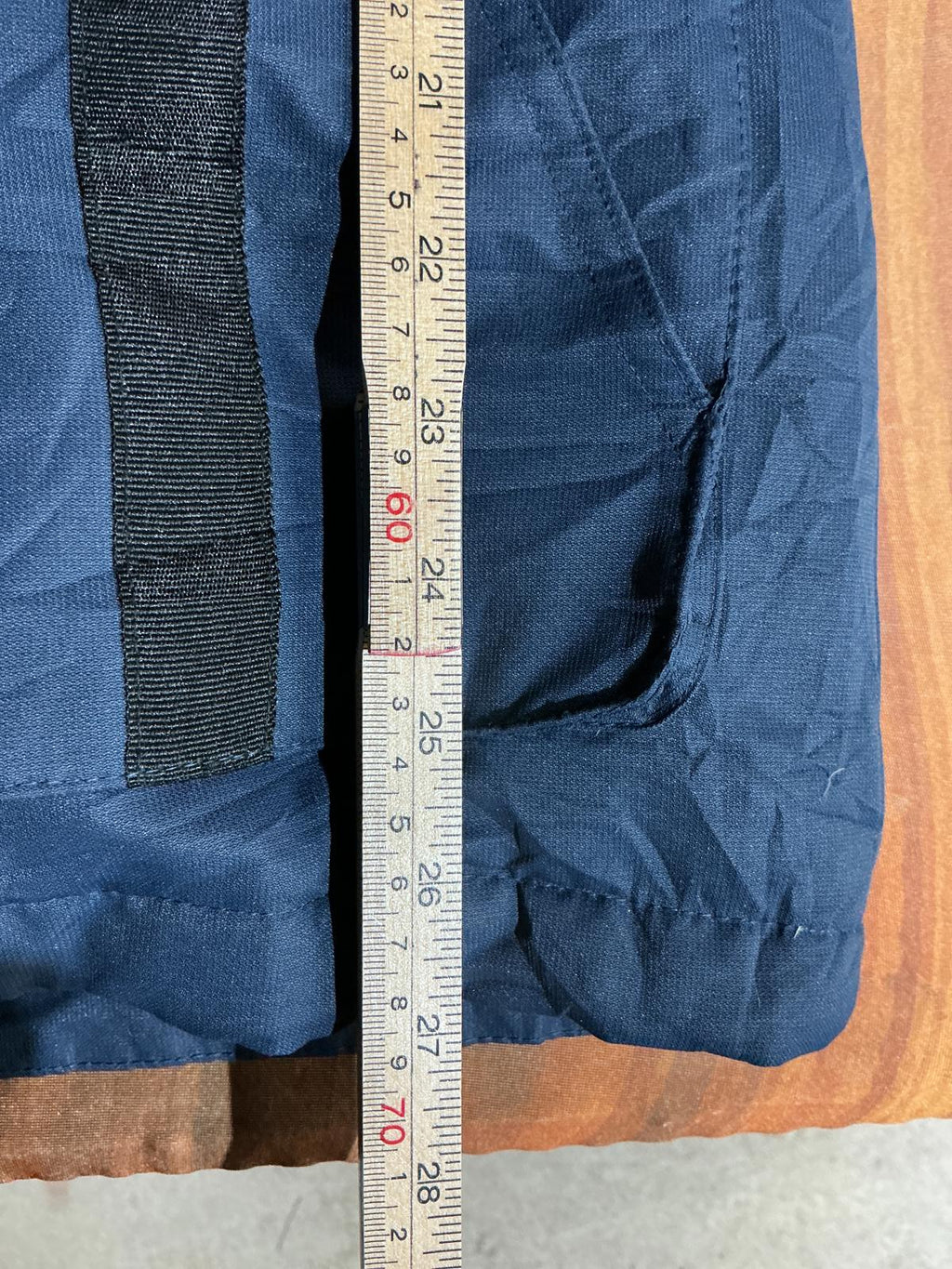 Mountain Equipment Men's Blue and Grey Hooded Puffer Jacket