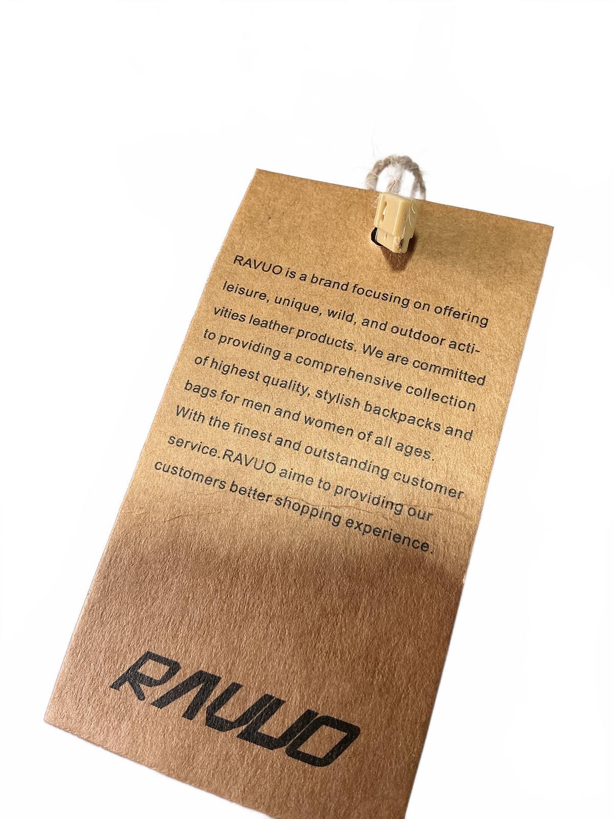 *NEW* Ravuo Brown Faux Leather Backpack Rucksack Laptop Bag Anti Theft 13hX10w