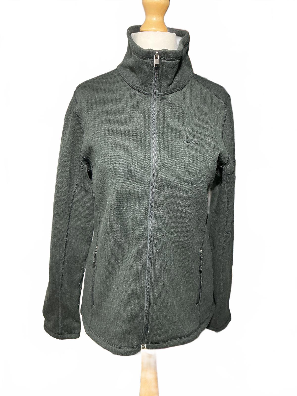 Patagonia Grey Full Zip Fleece Jacket Size Regular Large Warm Casual Outdoor