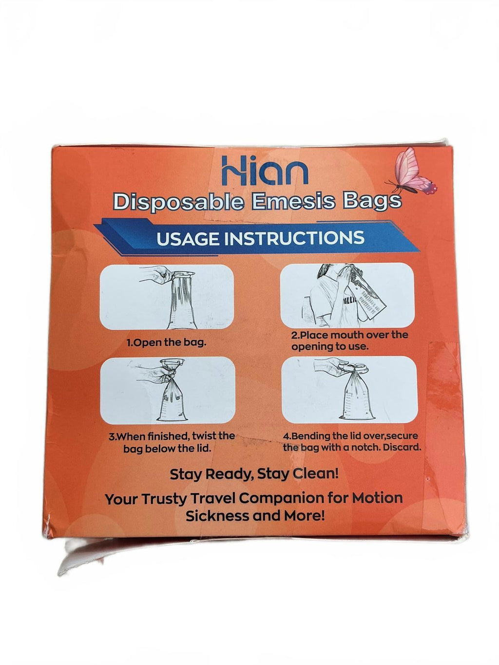 Hian Disposable Emesis Bags 27 Pack Travel Motion Sickness Aid