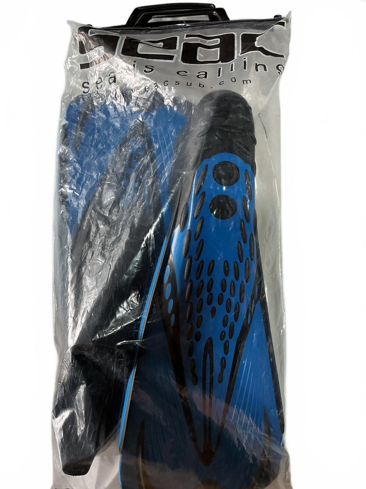 SEAC Diving Fins Size 44-45 Blue Black Scuba Swim Fins Made in Italy