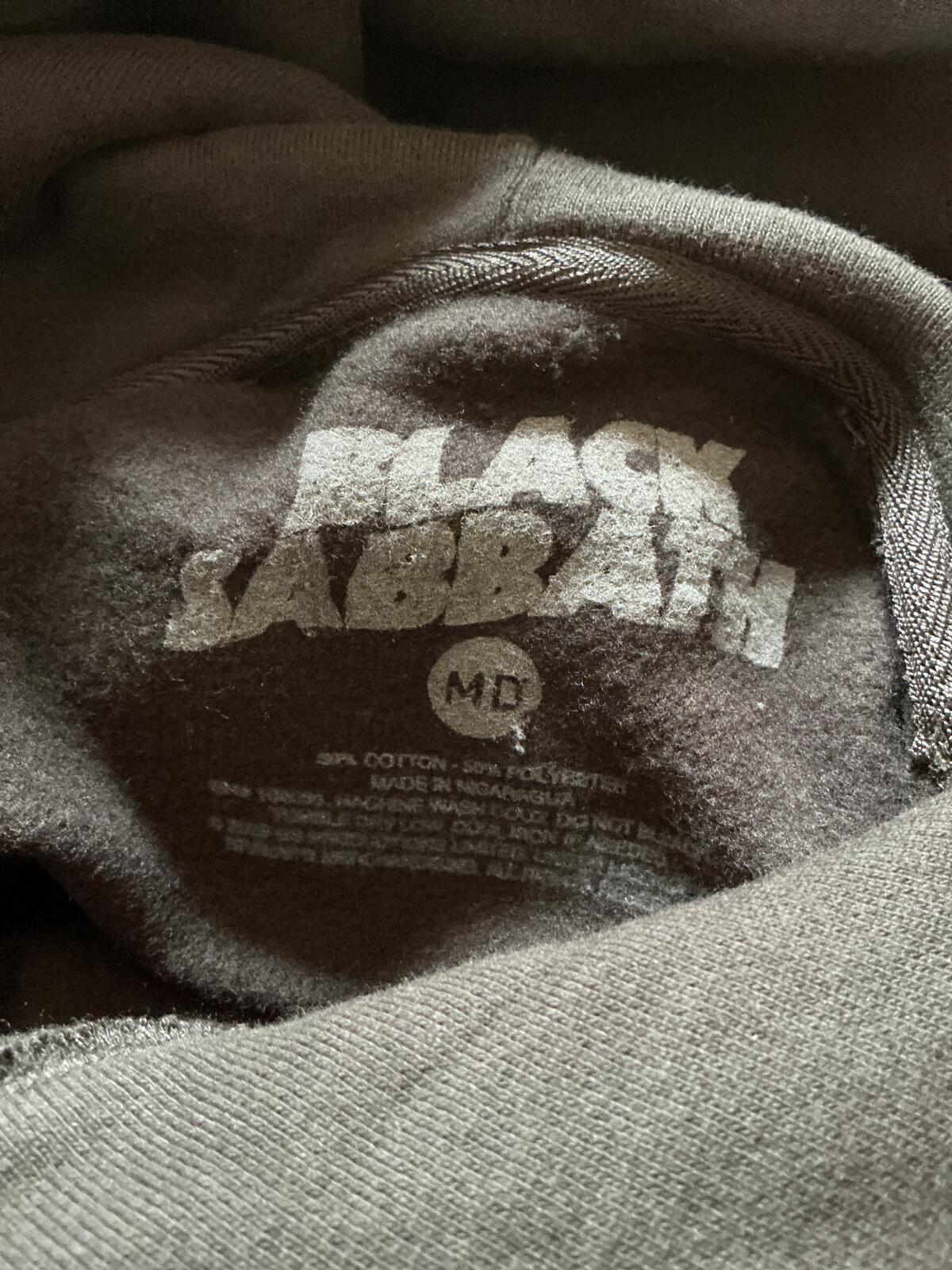 Black Sabbath Black Orange Graphic Hoodie Size M Band Merch