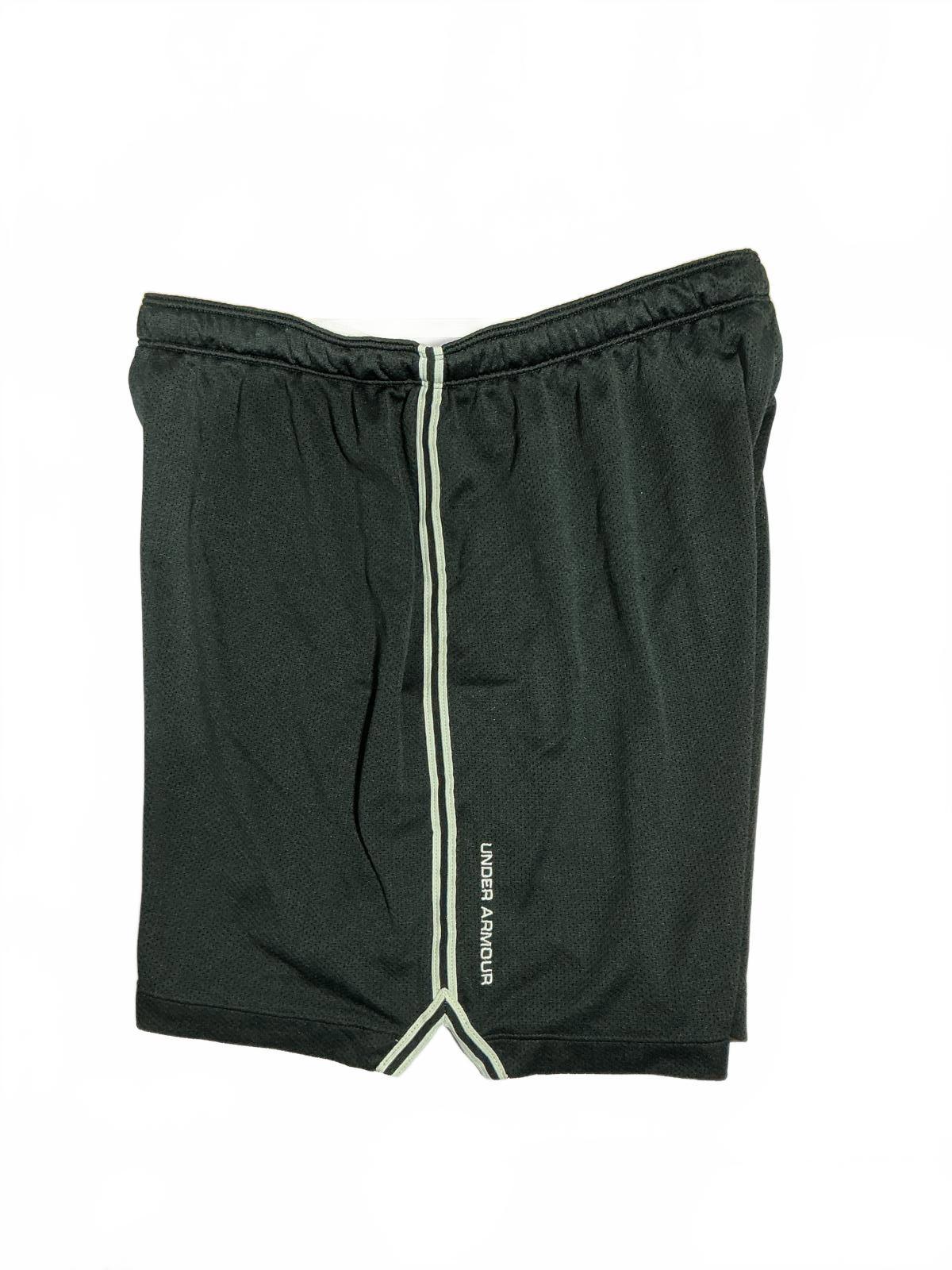 Under Armour Black Athletic Shorts with White Trim