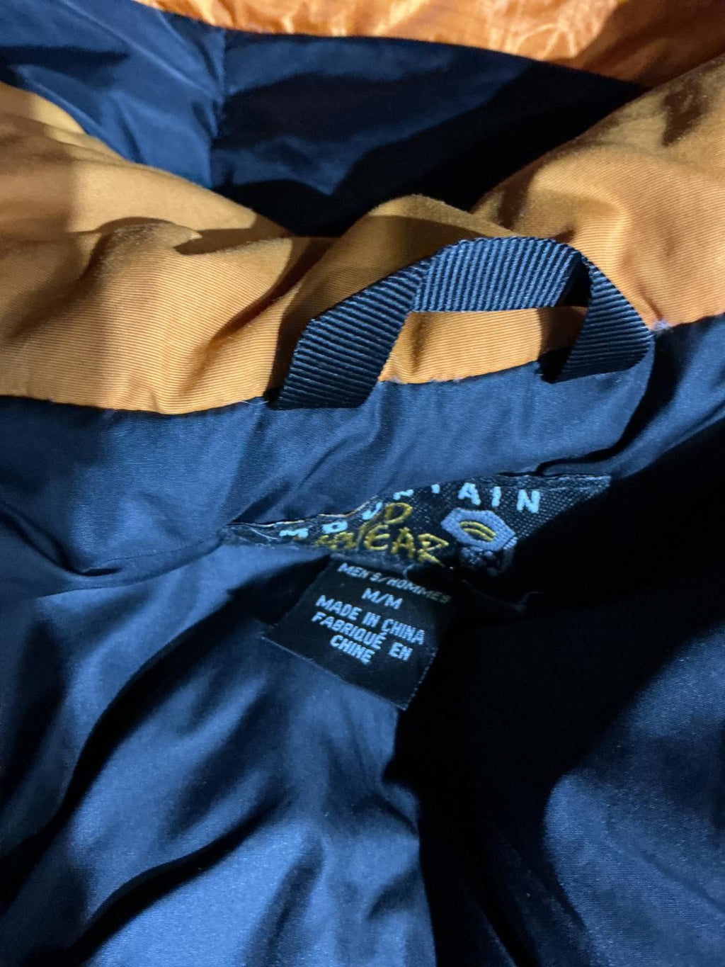 Mountain Hardwear Men's Orange Puffer Jacket with Hood