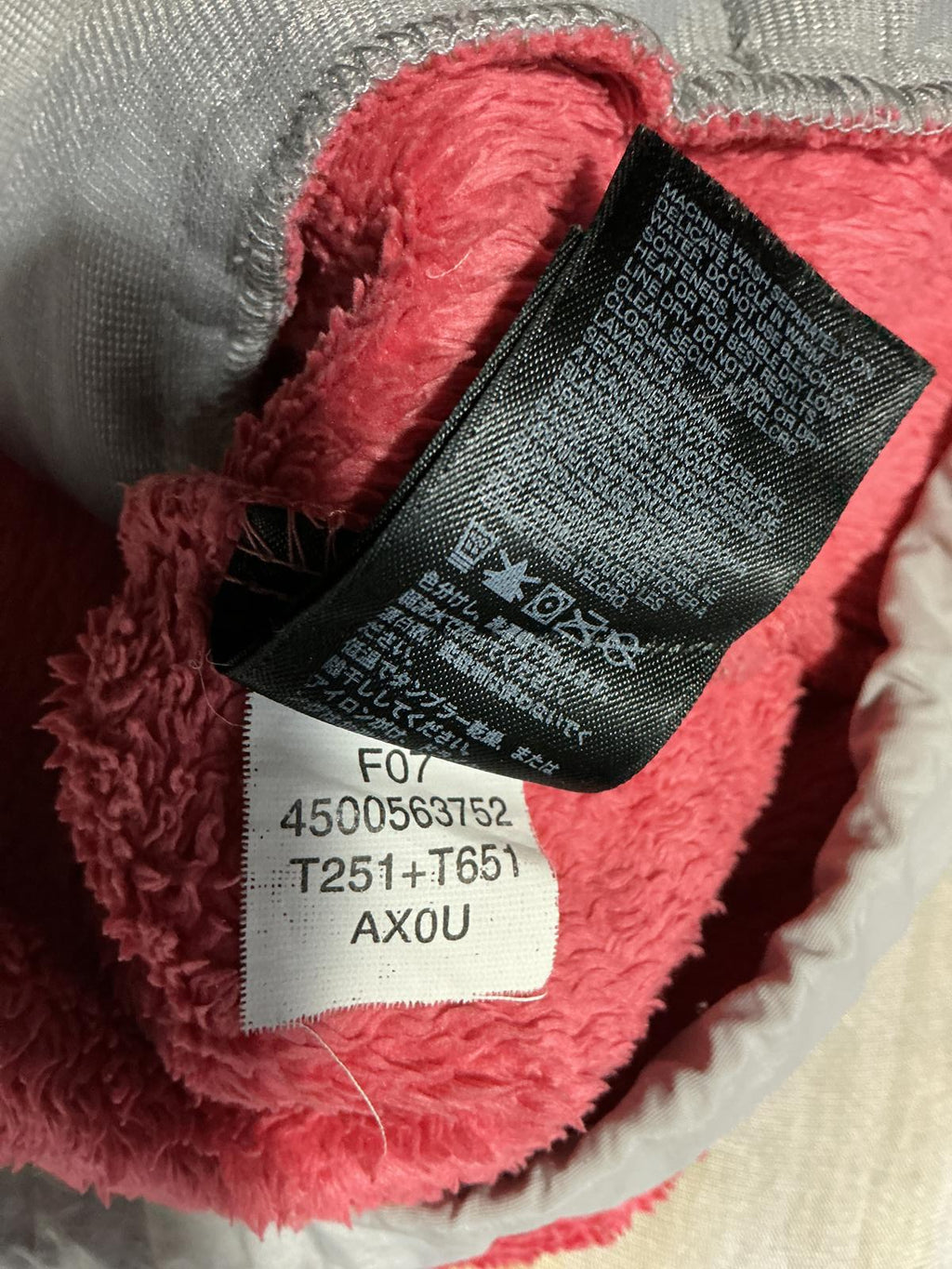 The North Face Girls Pink and Grey Fleece Jacket