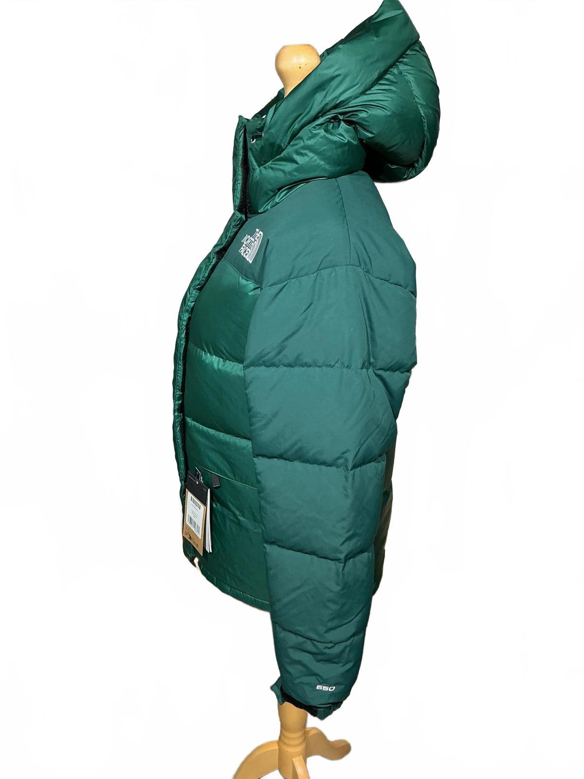 The North Face Small Ladies Down Himalayan Green Puffer Jacket with Hood