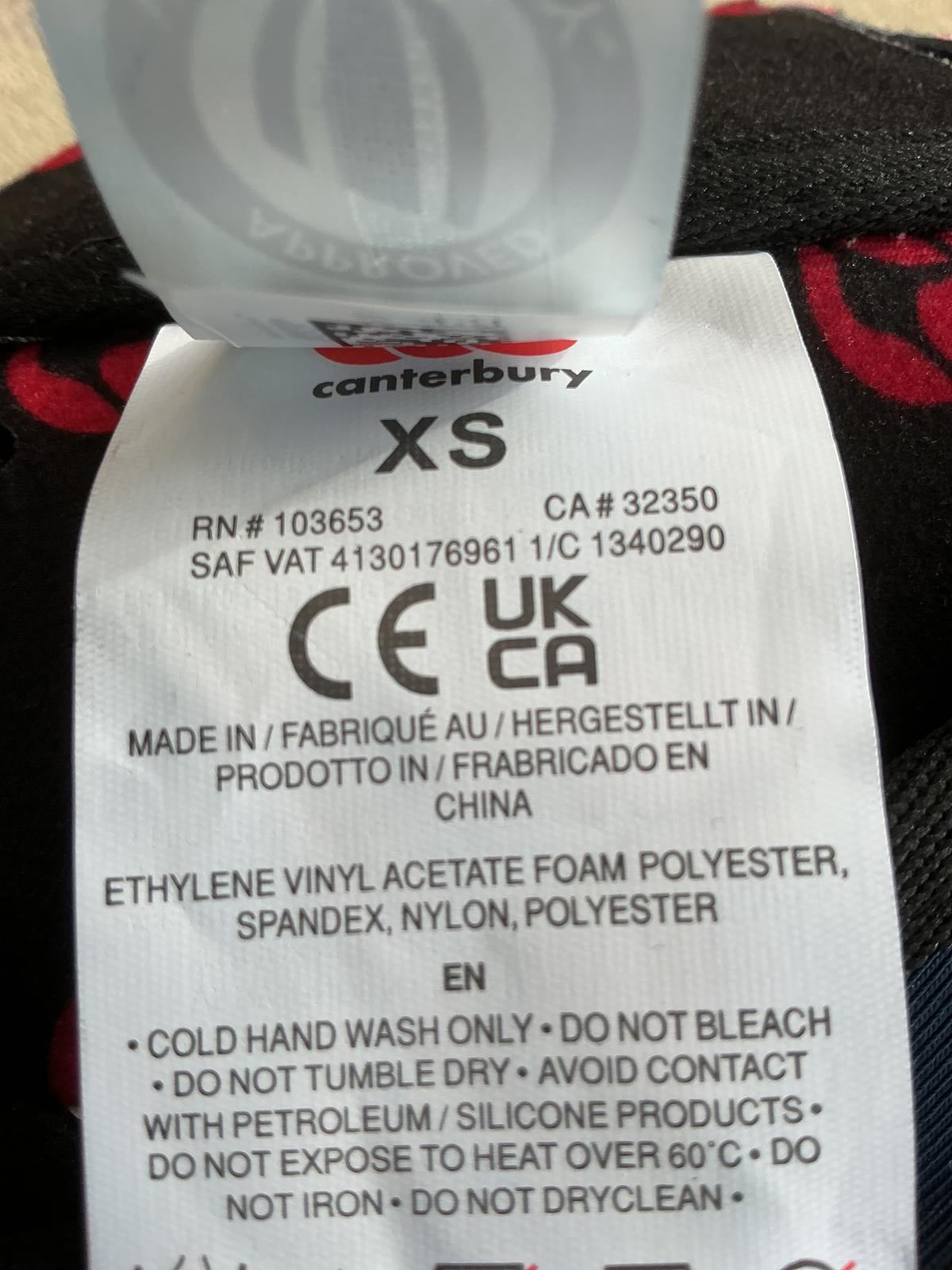 Canterbury Raze Protective Rugby Headgear Size xs