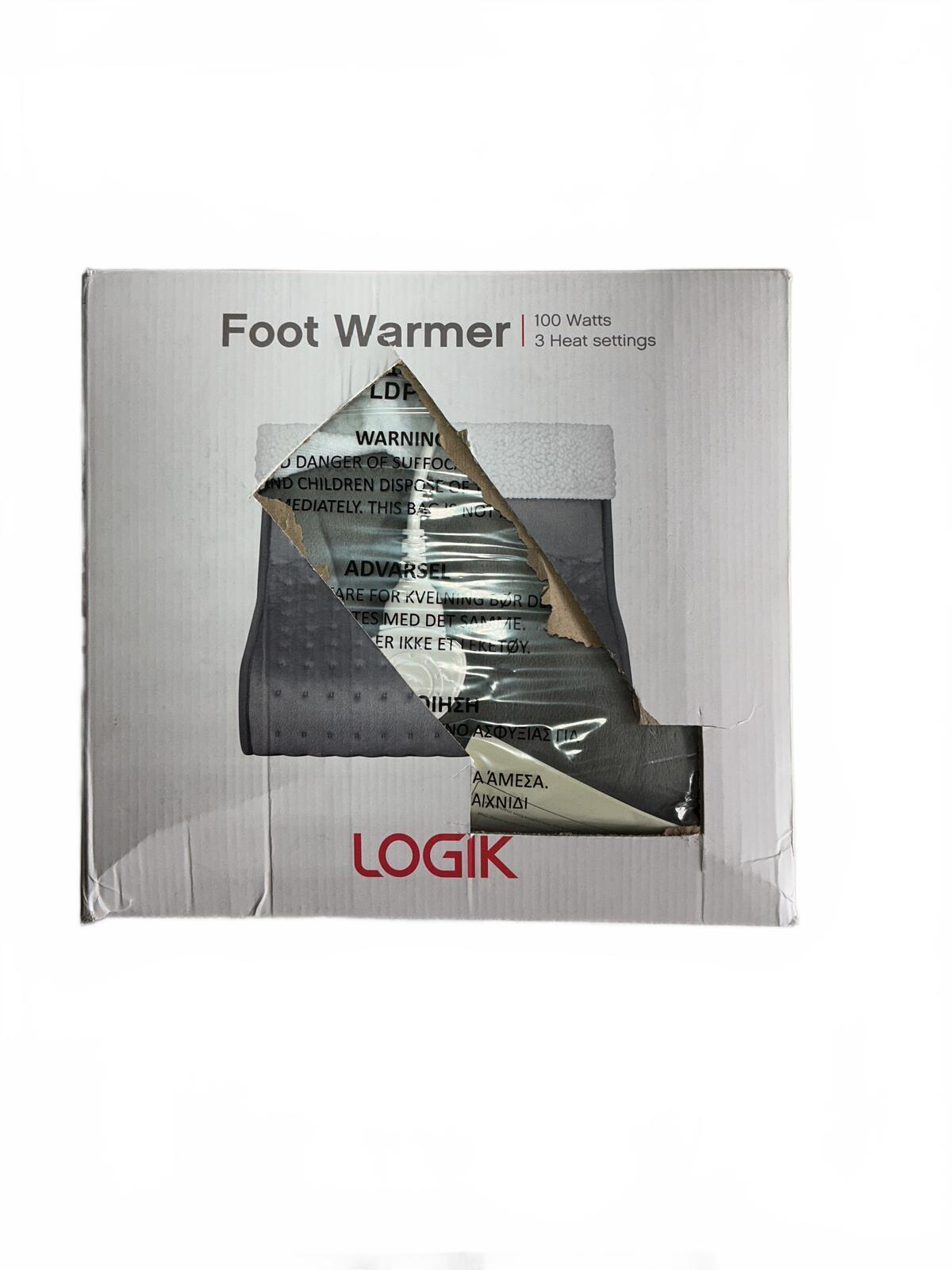 LOGIK Foot Warmer 100 Watts with 3 Heat Settings Comfortable Size