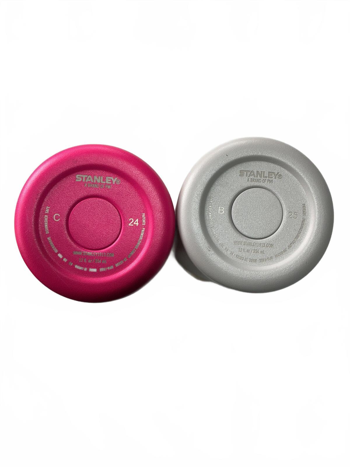 Stanley AeroLight Travel Mugs Set of 2 Pink and Silver 355ml Lightweight