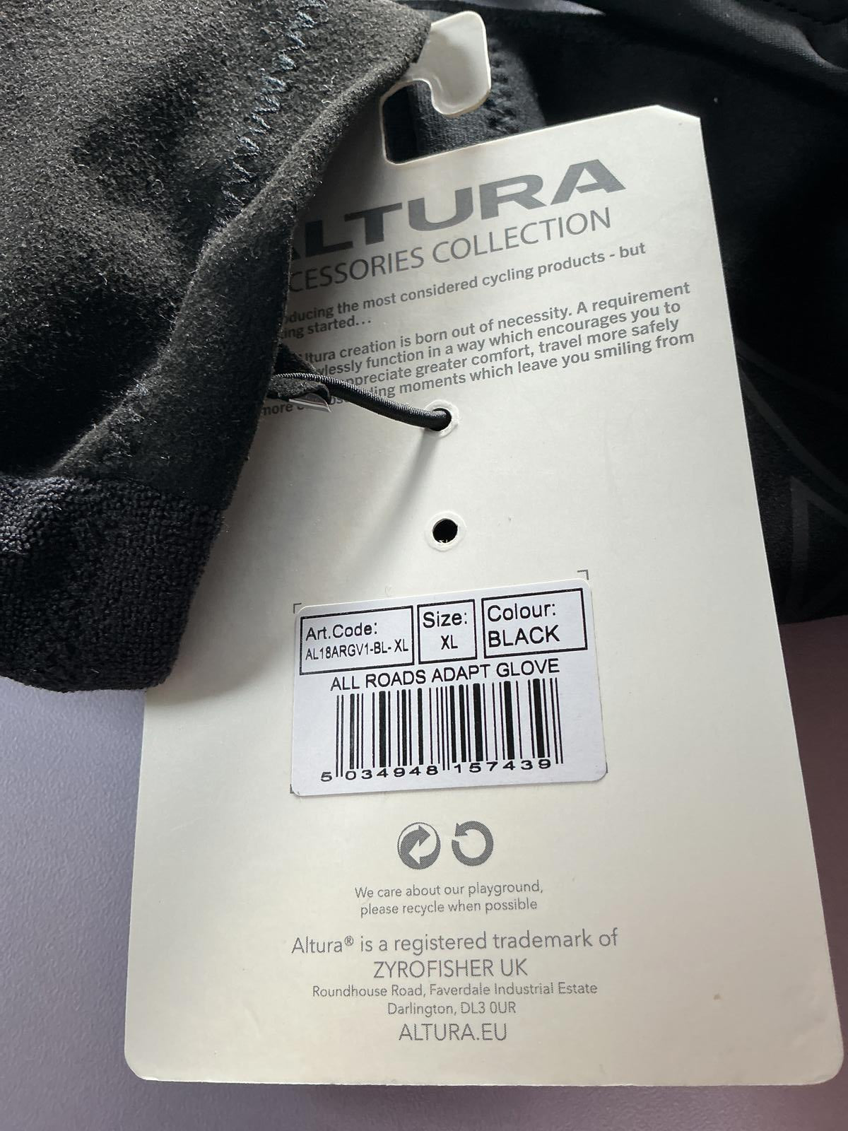 Altura All Roads Adapt Black Cycling Gloves Size XL