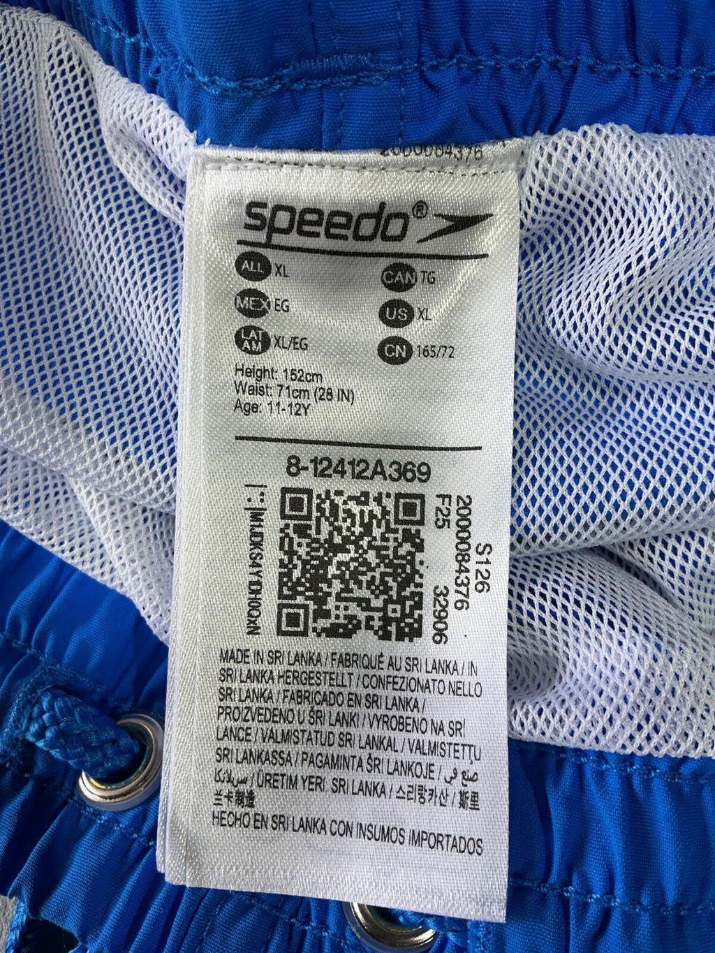 *NEW* Speedo Junior XL Blue 13" Swim Shorts Drawstring Swim Trunks Essential