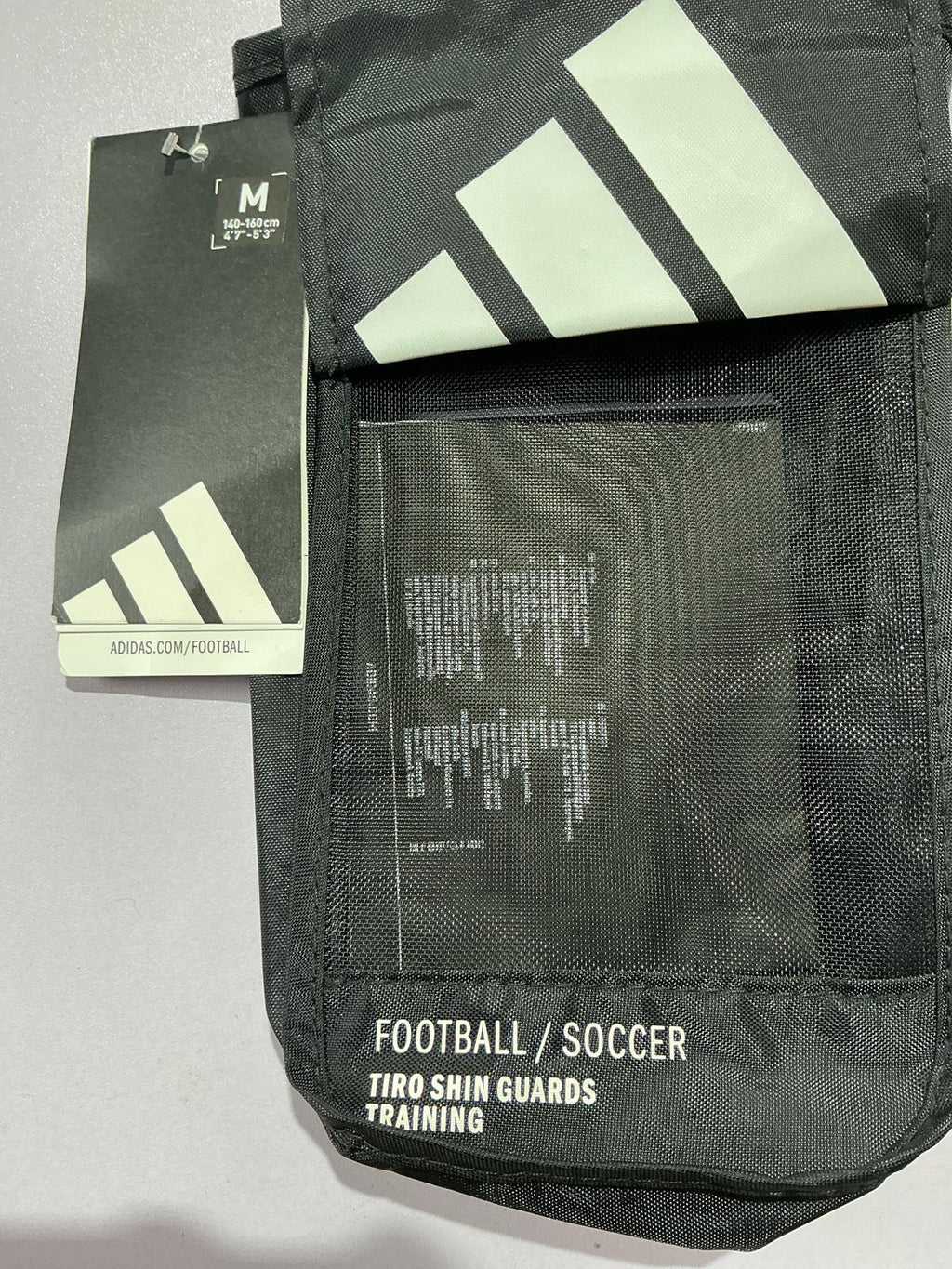 Adidas Football Soccer Shin Guards Black Gold Size Medium+Tpu Studs