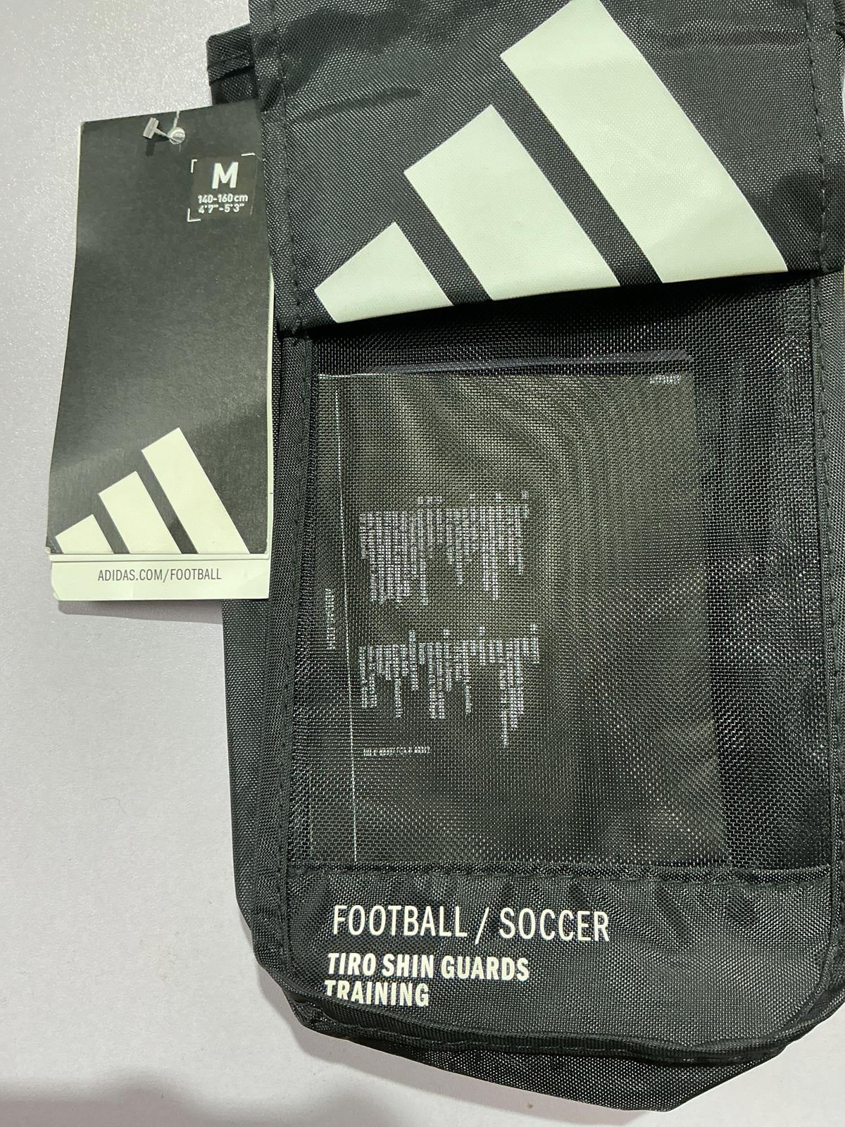 Adidas Football Soccer Shin Guards Black Gold Size Medium+Tpu Studs