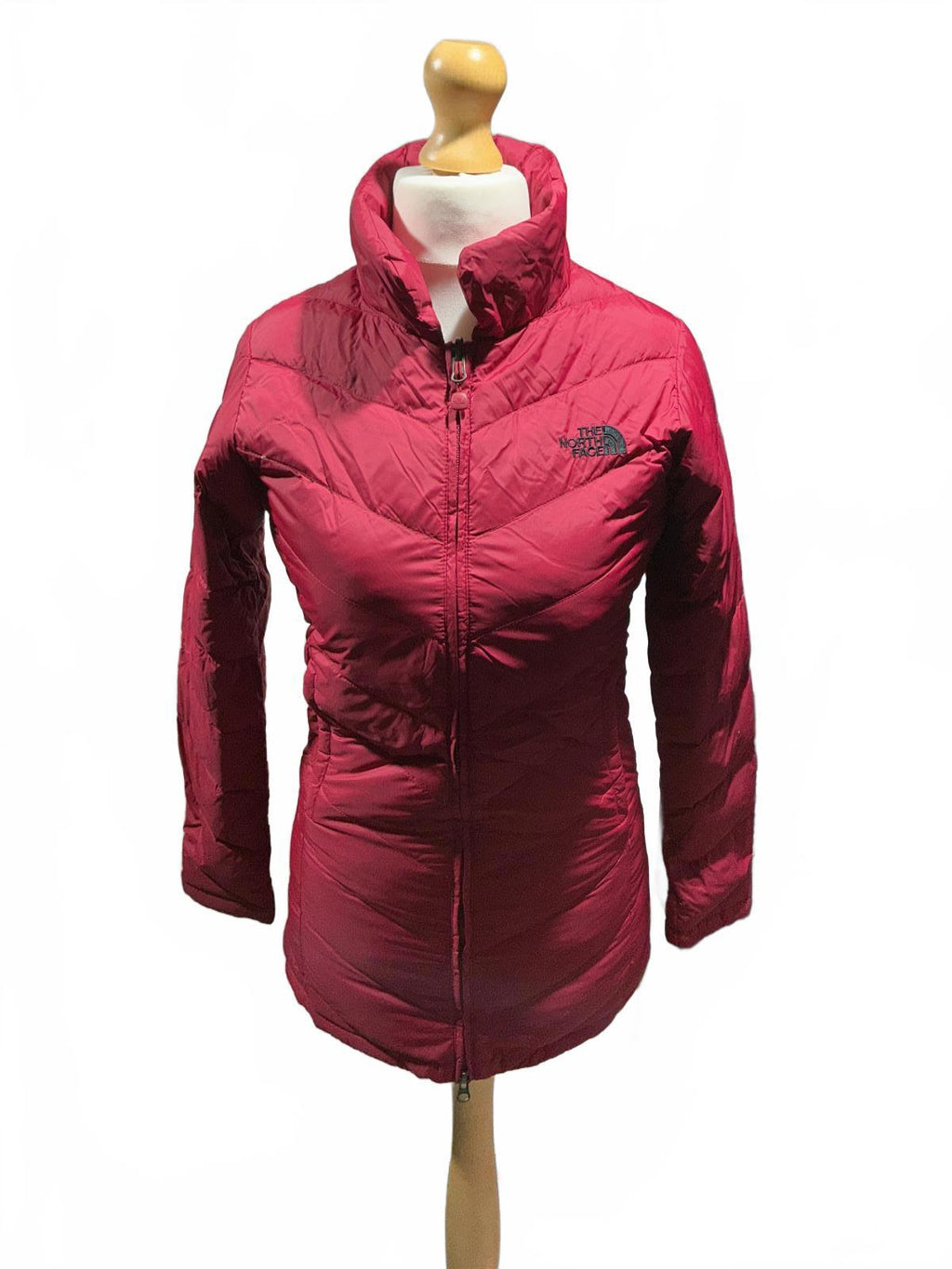The North Face Women's Burgundy Puffer Jacket Size Xs Warm Winter Coat
