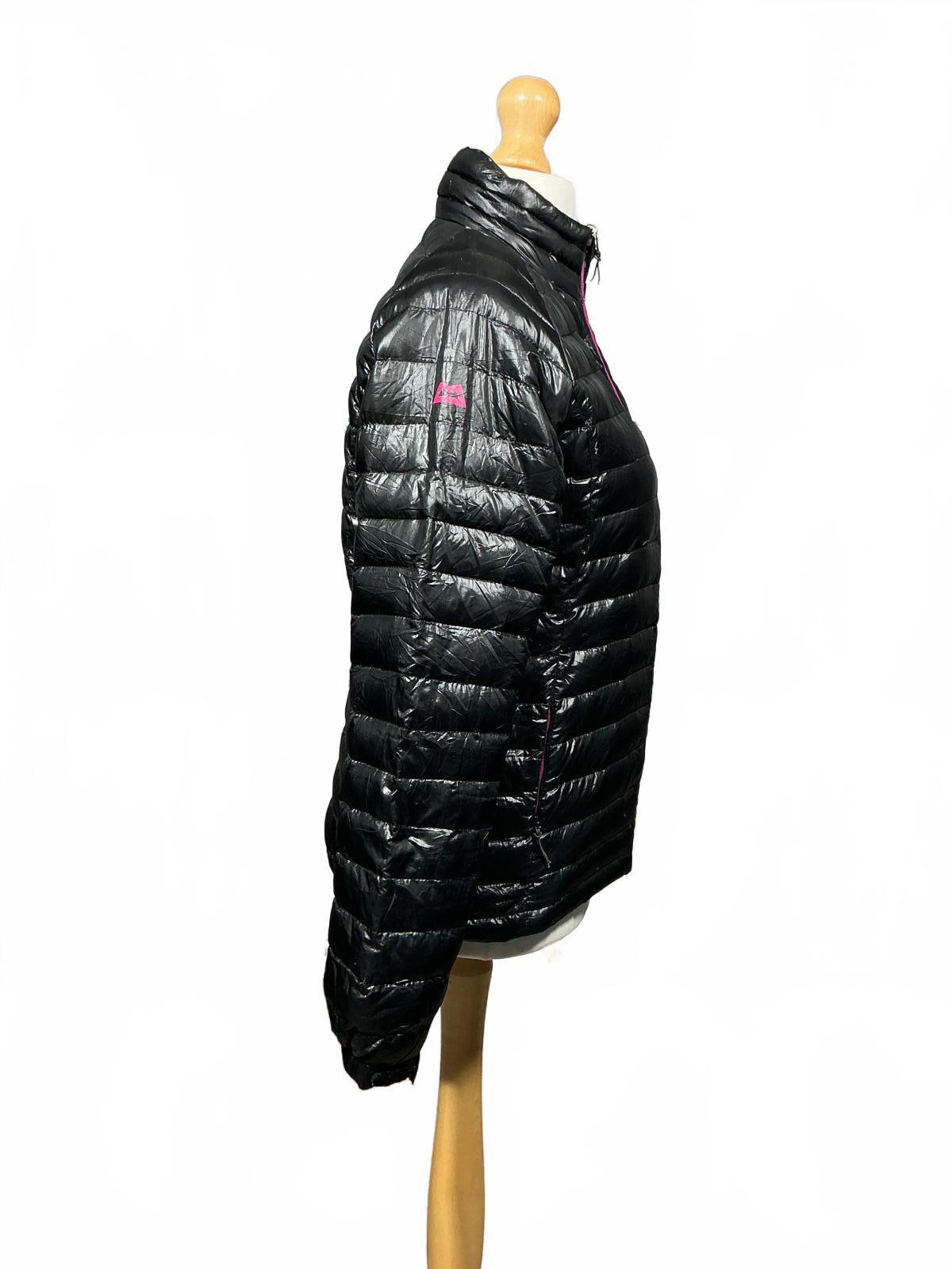 Mountain Equipment Women's Black Puffer Jacket with Pink Zipper