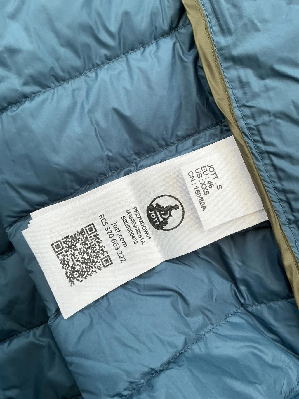 Jott Nico Microlight Packable Hooded Down Jacket Size Regular Small