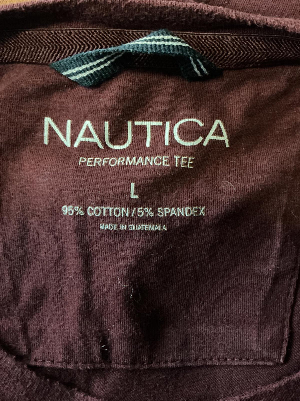Nautica Men's Burgundy Crew Neck T-Shirt