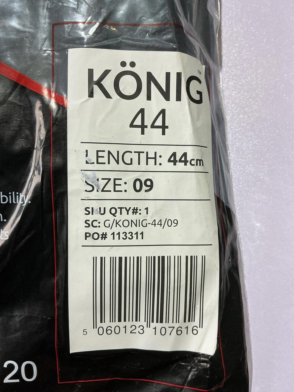 König Black Natural Rubber Gauntlet Gloves Size 44
