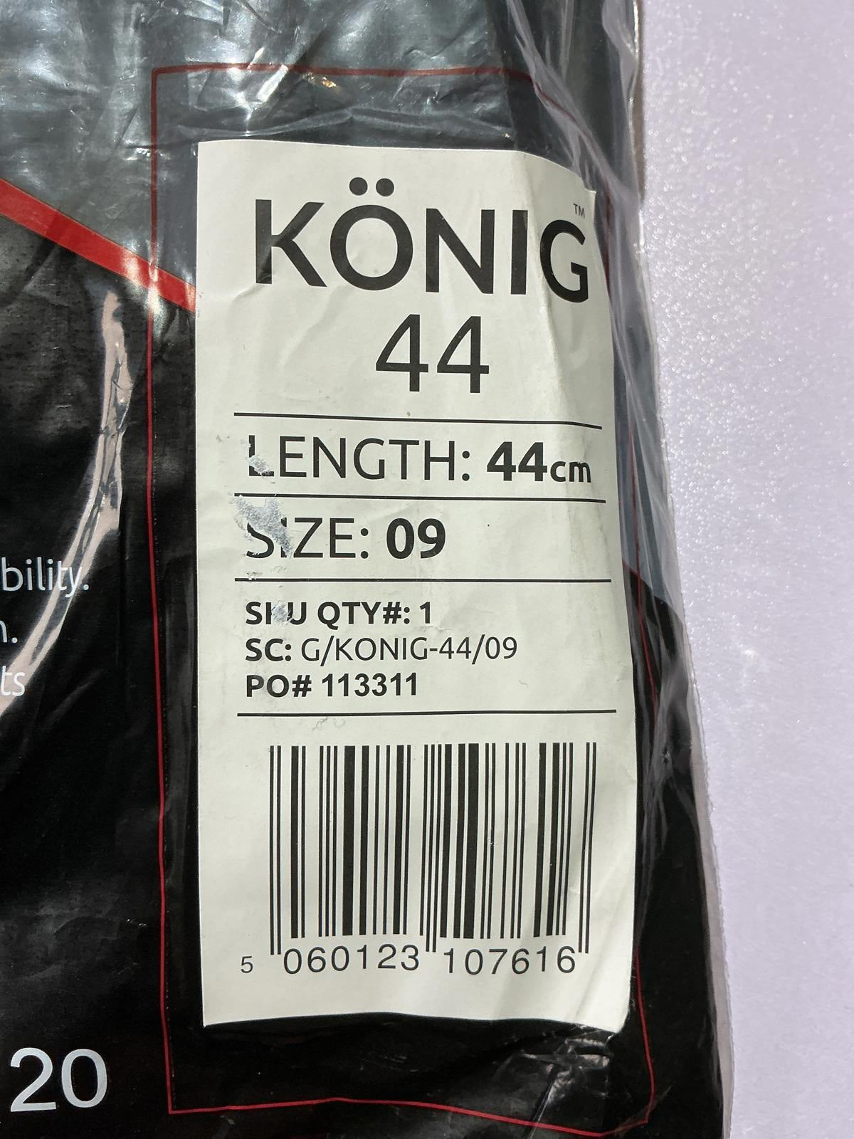 König Black Natural Rubber Gauntlet Gloves Size 44