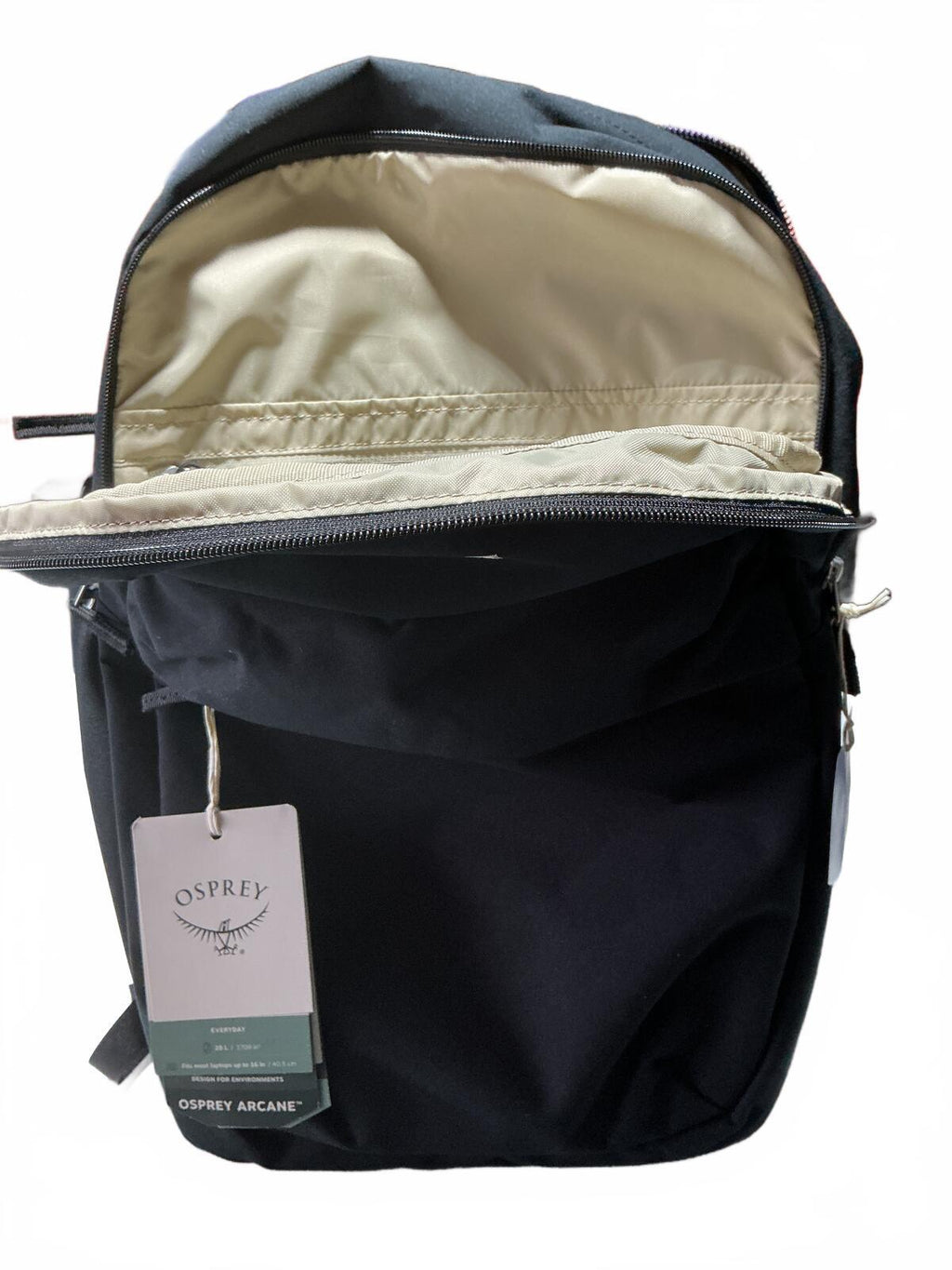*NEW* Osprey Arcane XL Day Backpack 28L Black/Cream Fits 16in Laptop