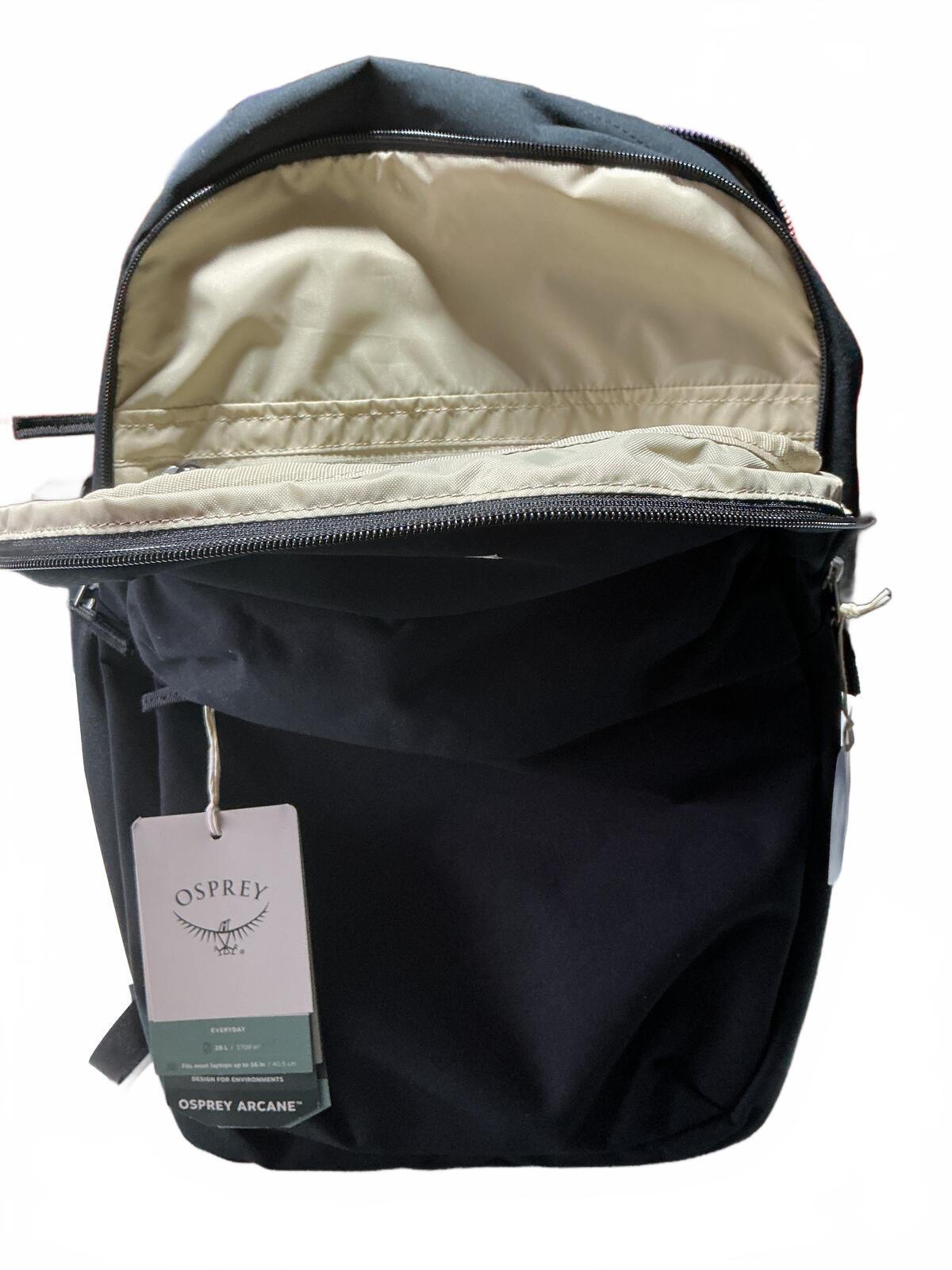 *NEW* Osprey Arcane XL Day Backpack 28L Black/Cream Fits 16in Laptop
