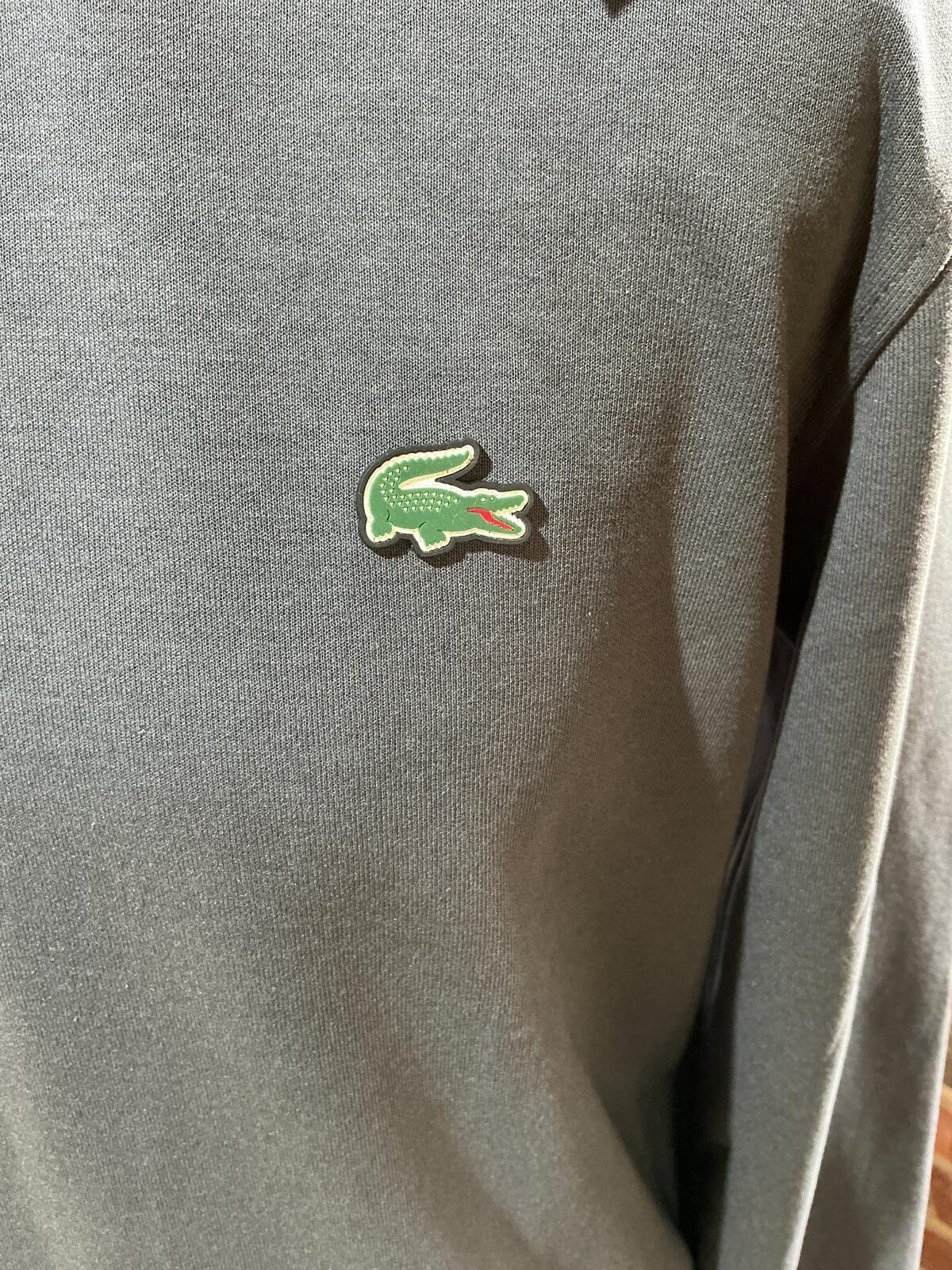 Lacoste Grey Long Sleeve Sweatshirt Jumper Size Regular M Casual Style