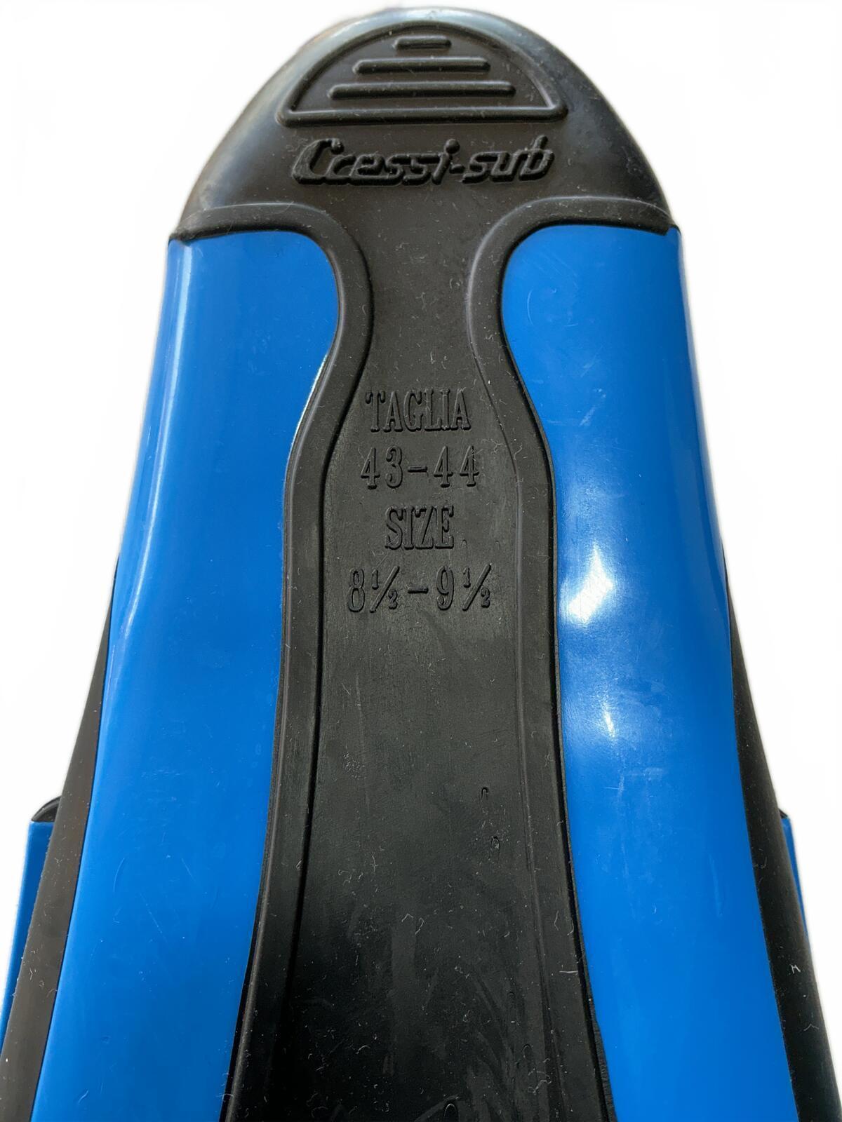 Cressi-sub Rondine Light Blue Black Swim Fins Size 43-44 UK 8⅓-9⅓