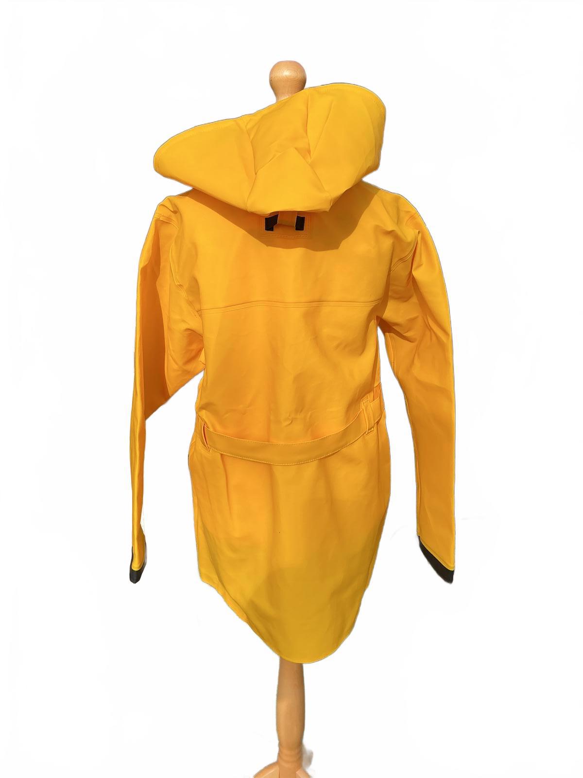 *NWT Ladies Guy Cotten Hecate Yellow Glentex Waterproof Jacket with Hood Size Xl