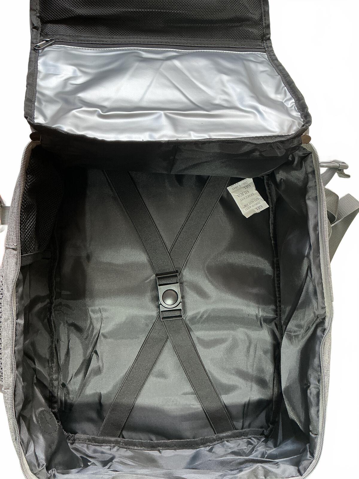 Vankev 40x30x20 Grey Multi-Pocket Travel Backpack Rucksack Carry-On Bag
