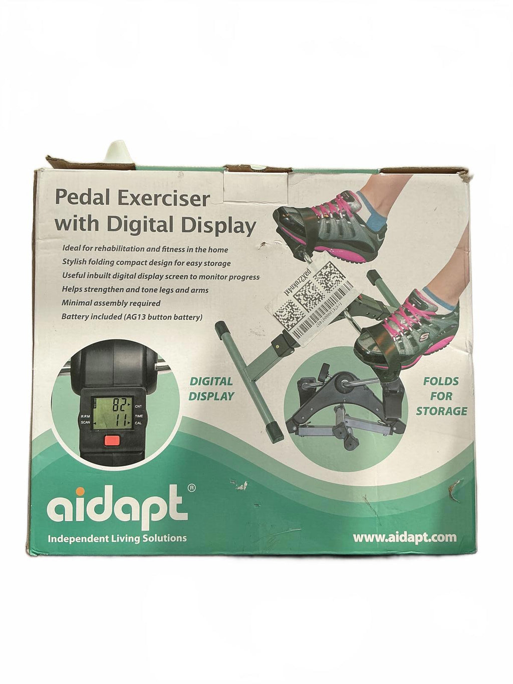 Aidapt Pedal Exerciser with Digital Display Compact Fitness Device