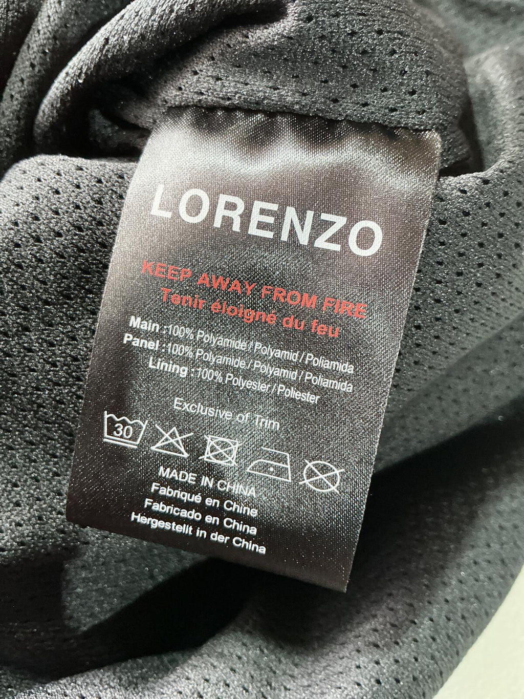 Lorenzo Black Windbreaker Hooded Jacket Size Regular XL Outdoor Coat