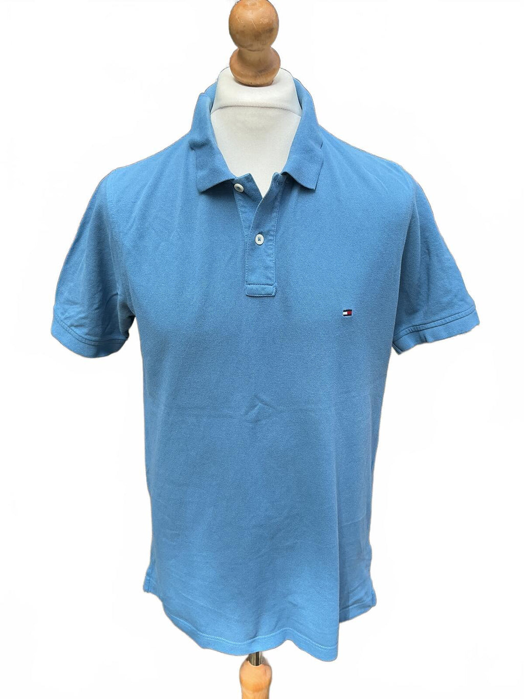 Tommy Hilfiger Blue Polo Shirt Size Slim Xl Classic Casual Style