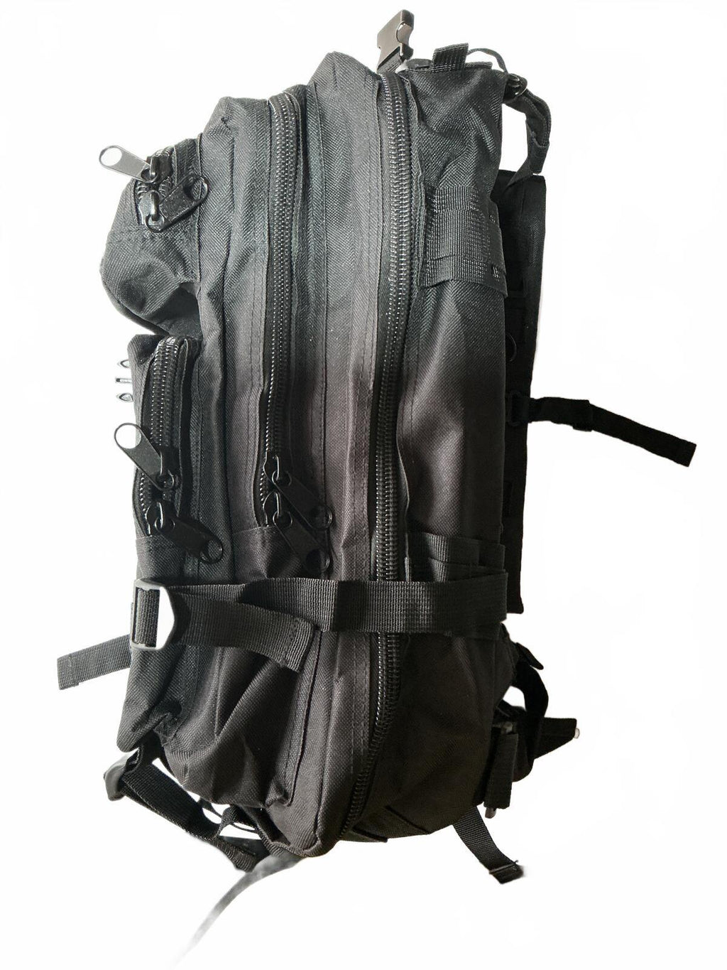 Black Tactical Backpack Military Style Durable Outdoor Bag
