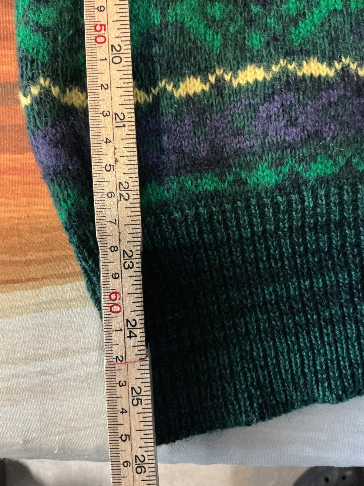 Mens Patterned 100% Lambswool Sweater medium