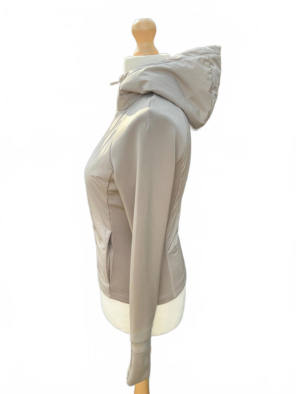 Sweaty Betty Primaloft Women's Beige Hooded Jacket Size Small Activewear
