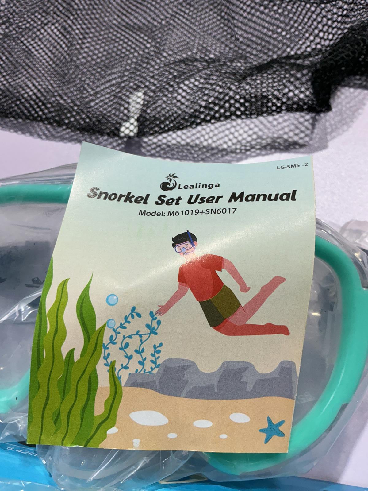 Lealinga Adult Snorkel Set with Mask and Tube - One Size