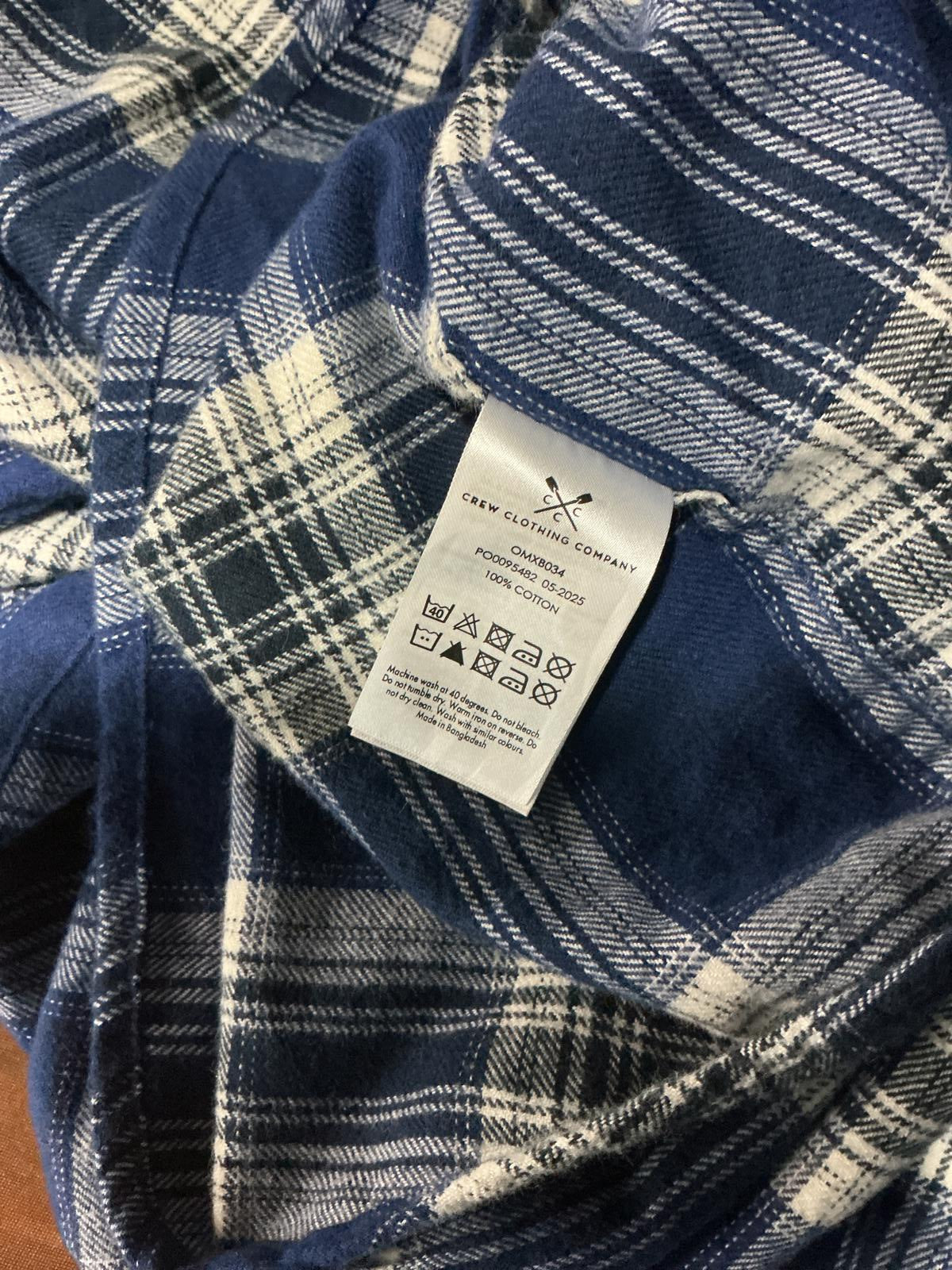 Crew Men's Blue and White Plaid Casual Shirt