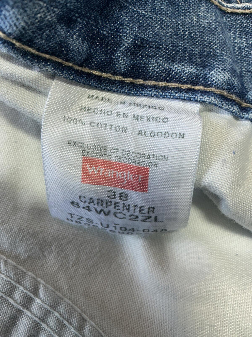 Wrangler Denim Shorts Size Waist 38in. Classic Blue Casual Summer Wear