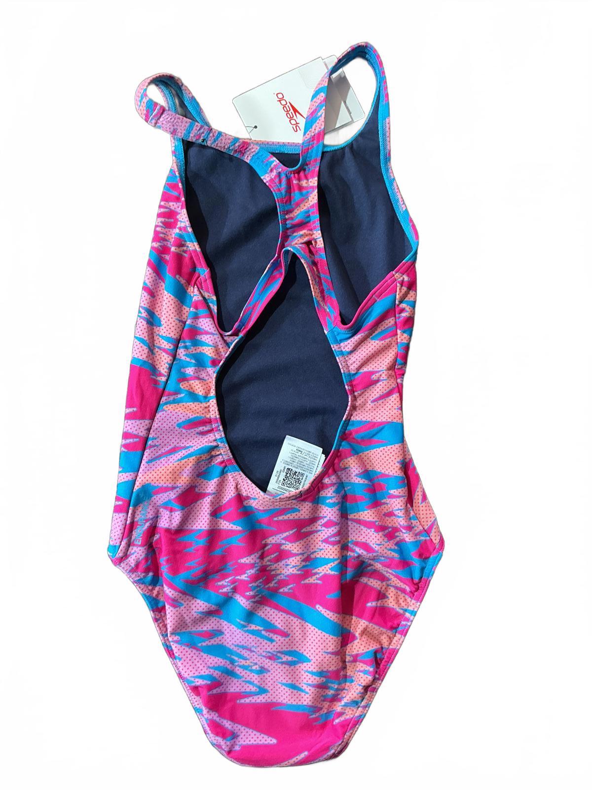 Speedo Girls One-Piece Swimsuit with Zoggs Junior Goggles Size Junior 6-14 Yrs