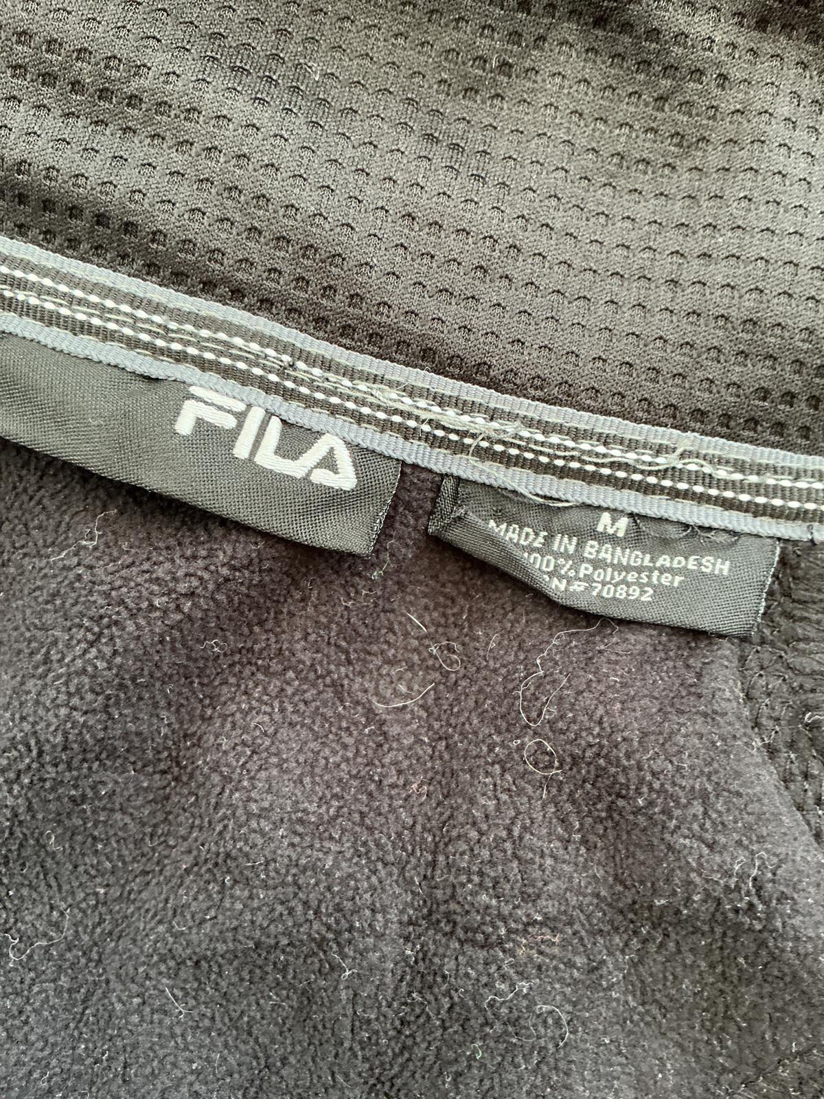Fila Men's Black Quarter Zip Pullover Sweatshirt Size Regular L Comfortable