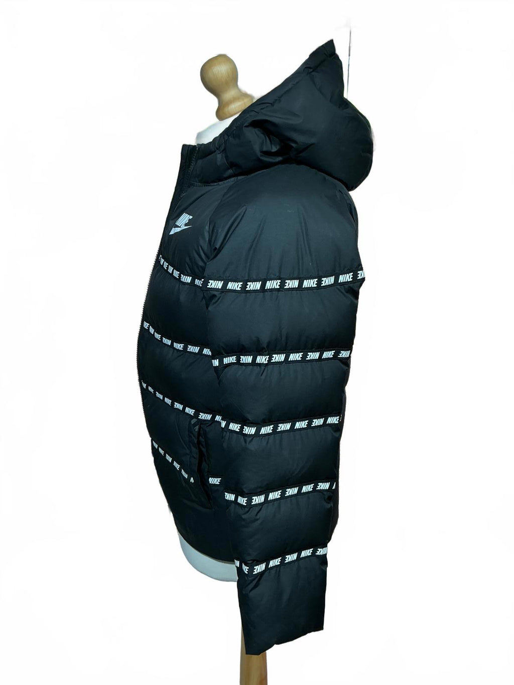 Nike Black Junior Puffer Jacket with Hood