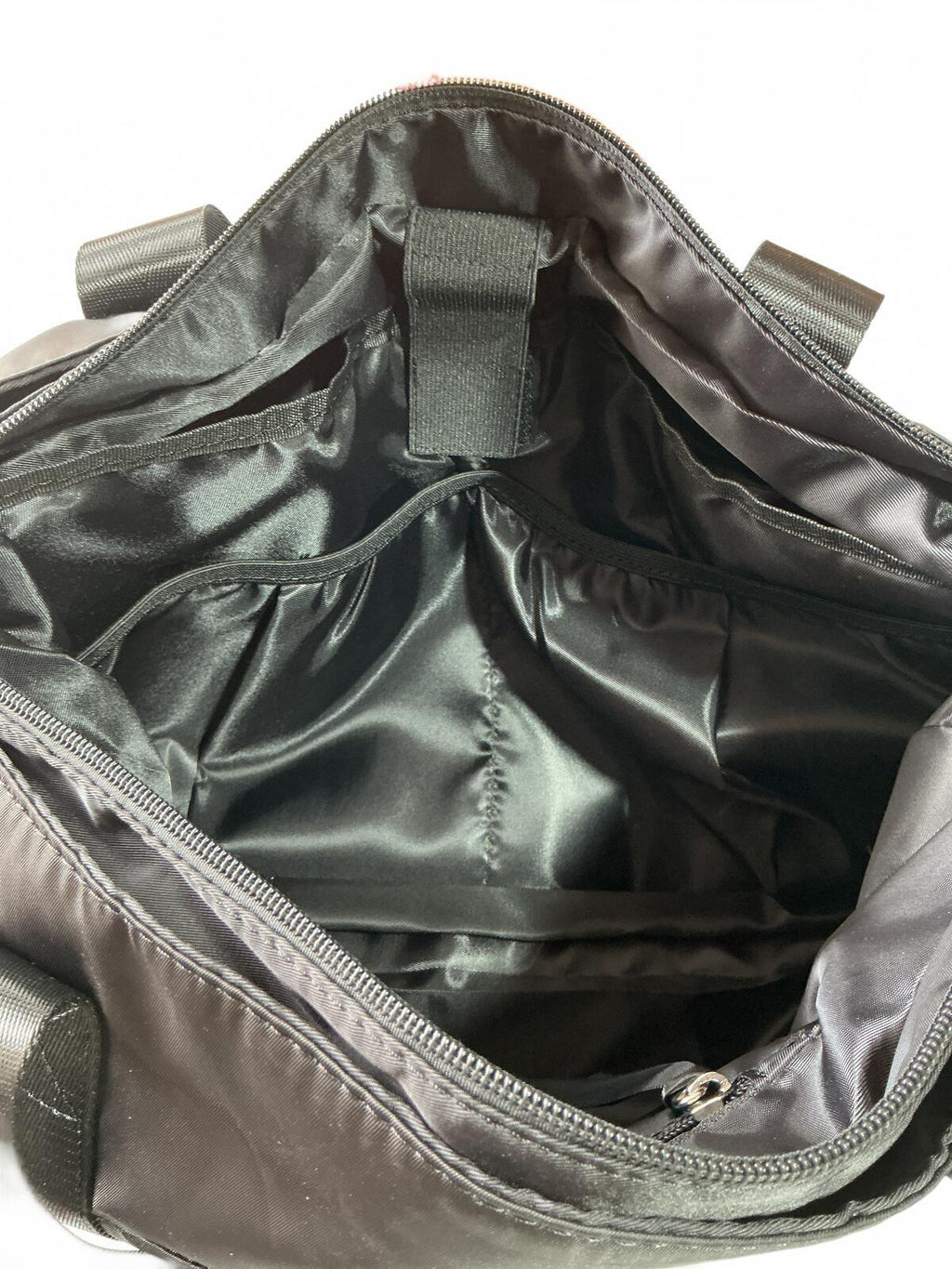 *NEW* Prite Black Nylon Tote Bag Large One Size Zip Shoulder Work Travel