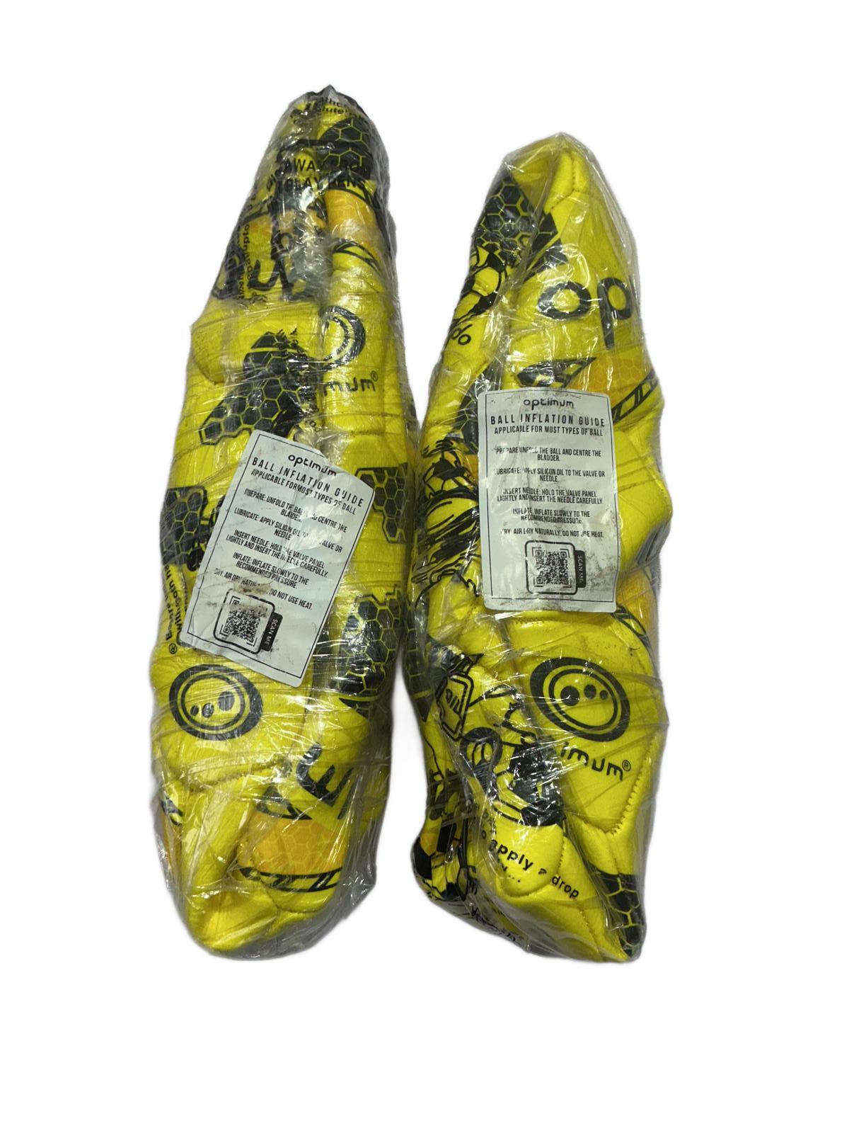 Two Optimum Classico Football Size 5 Yellow