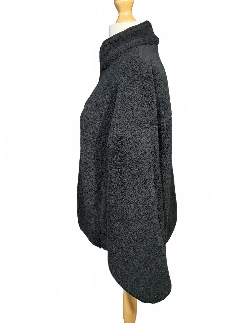 Jluxe Women's Black Sherpa Fleece Jacket Full Zip