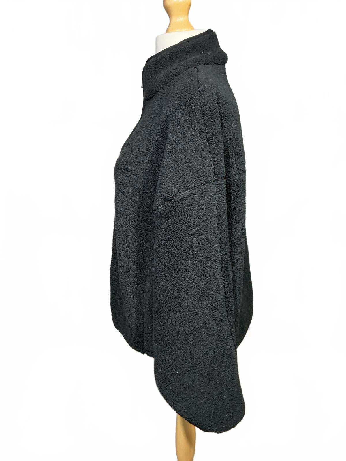 Jluxe Women's Black Sherpa Fleece Jacket Full Zip