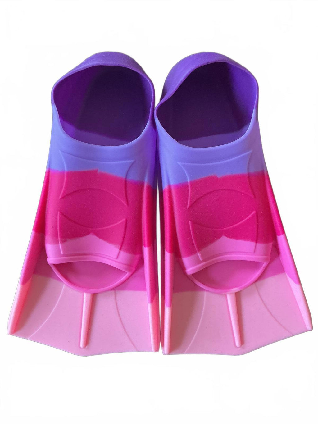 Azuunye Small Size Colourful Swim Fins with Purple, Pink and Red Design Size 1-2